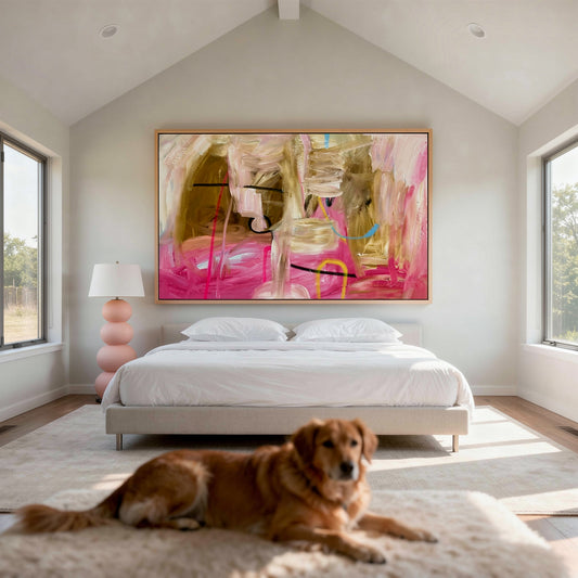 Watcha Gunna Do Large Format Original Painting | Abstract Gestural Mixed Media | Mofisto
