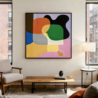 What Came First the Chicken or the Egg Large Format Original Painting | Abstract Colour Field Mixed Media | Mofisto