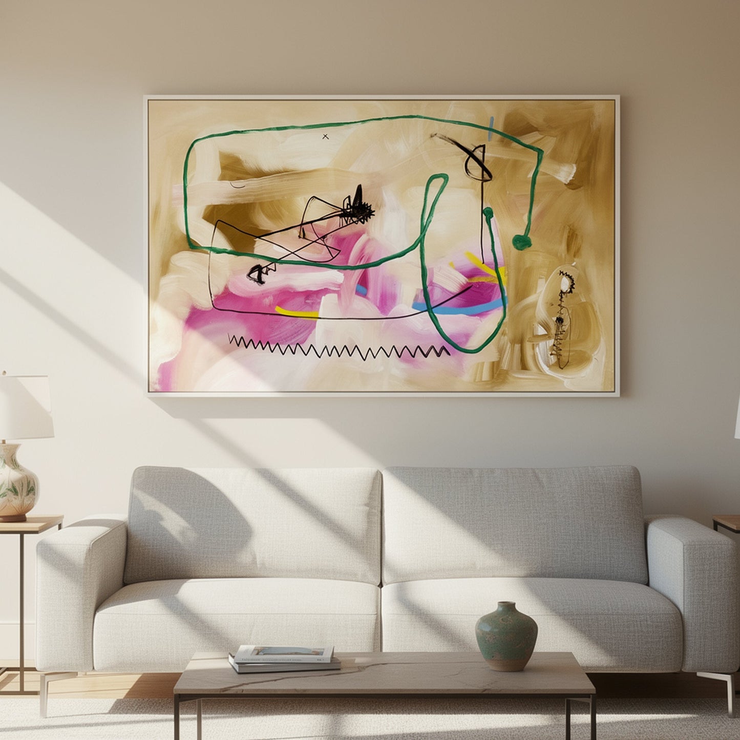 Your Own Sanctuary Large Format Original Painting | Abstract Gestural Mixed Media | Mofisto