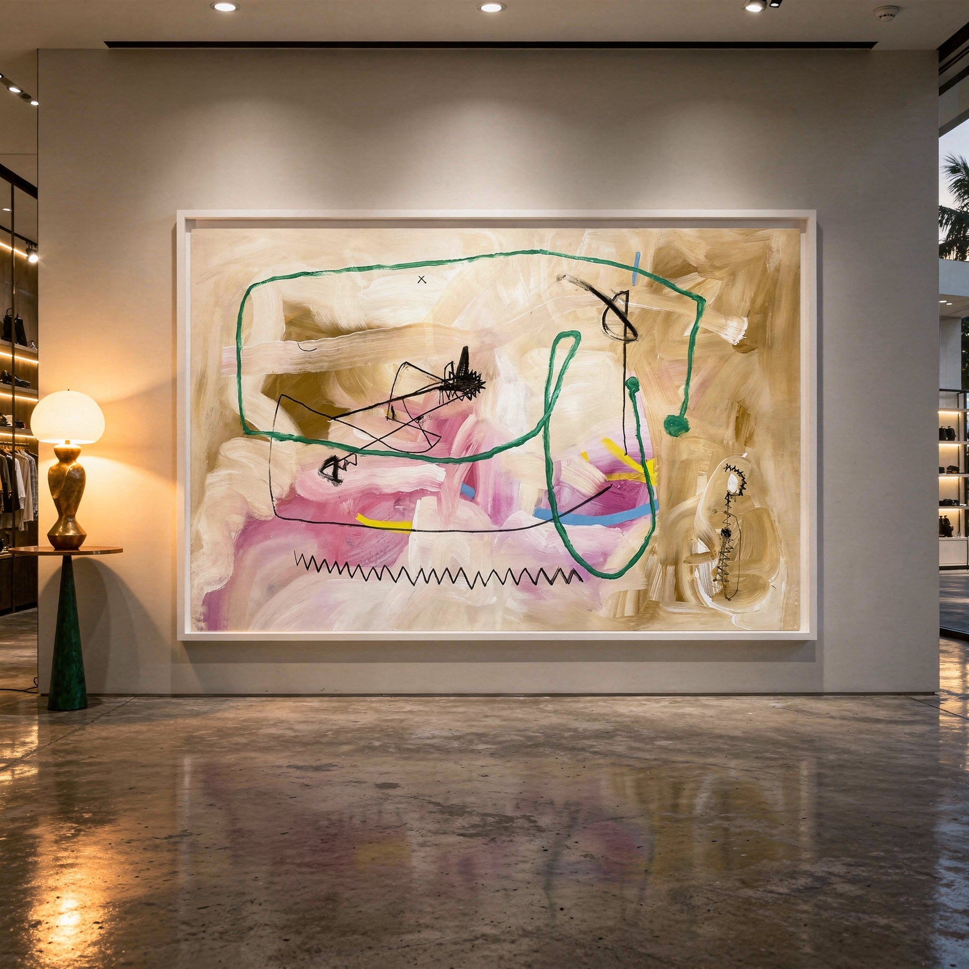 Your Own Sanctuary Styled in Modern Interior Setting | Abstract Gestural Art by Mofisto
